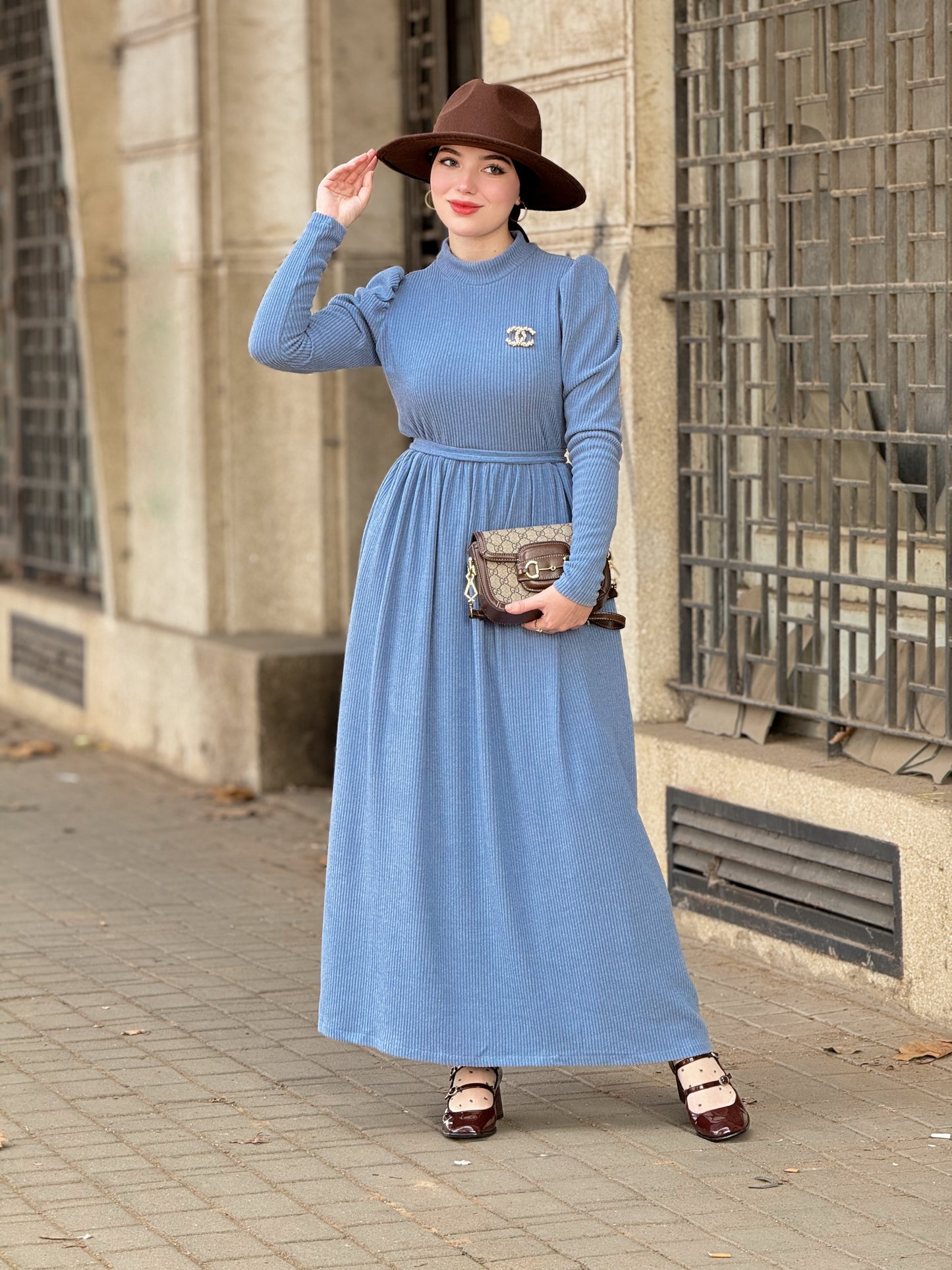 ROBE FULLA-BLEU CIEL