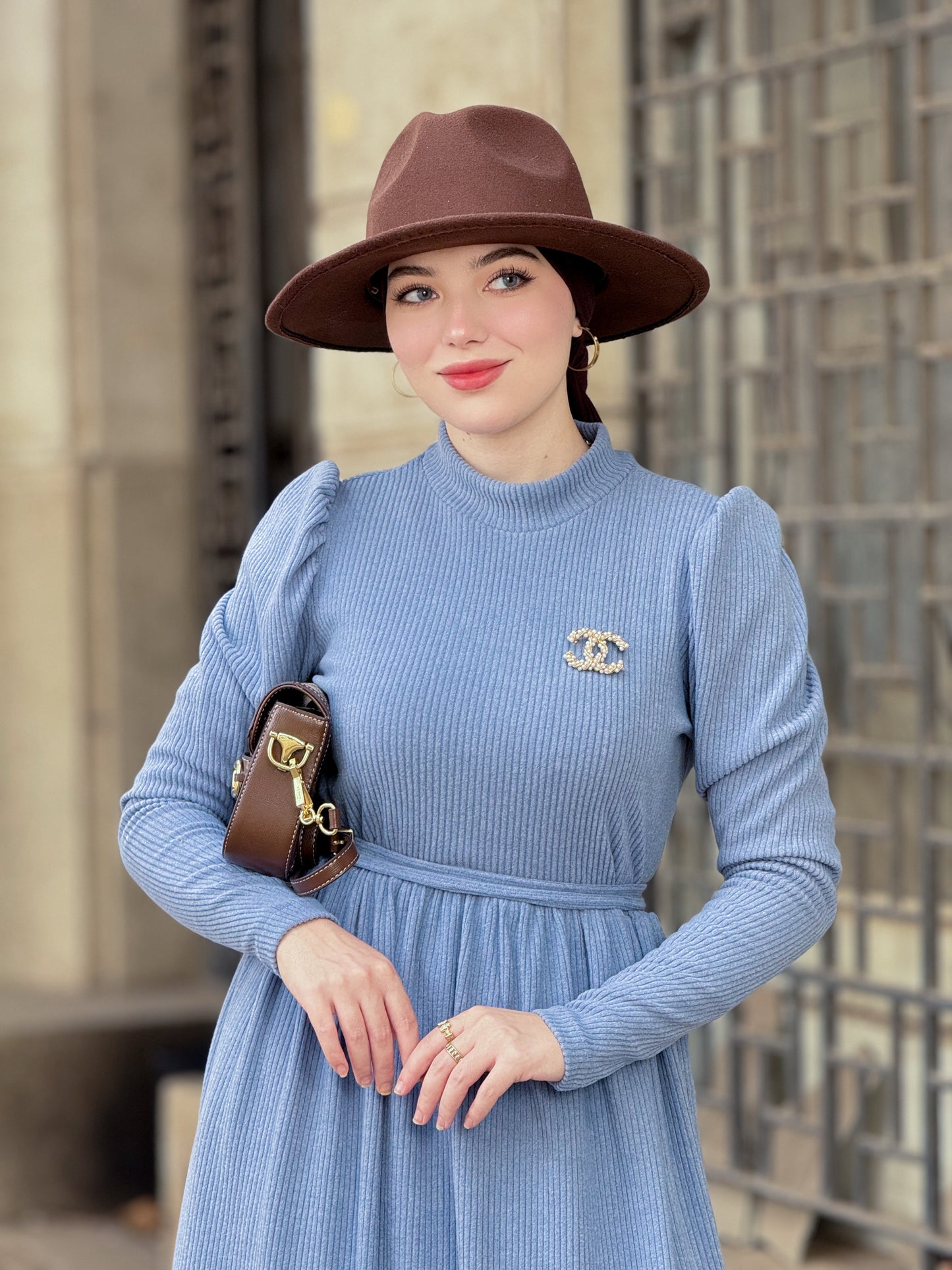 ROBE FULLA-BLEU CIEL