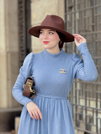 ROBE FULLA-BLEU CIEL